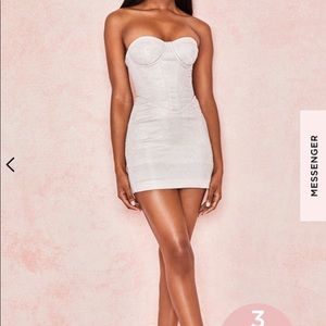 Silver sparkle corset dress